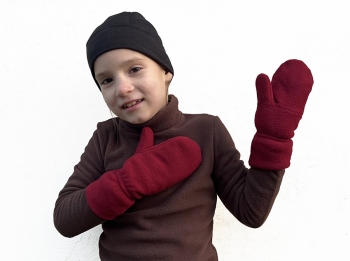Детские варежки флисовые