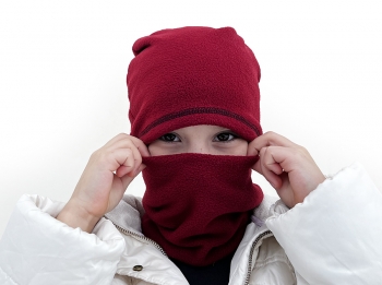 Шапка со снудом. Комплект детский