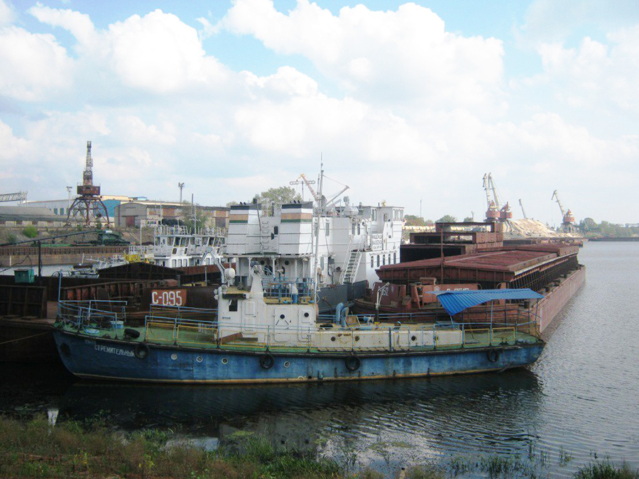 речной порт в Мозыре